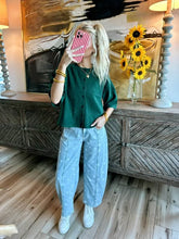 Load image into Gallery viewer, Dark Green Button Down Knit Top
