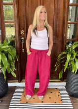Load image into Gallery viewer, Dark Red Baggy Barrel Sweatpants
