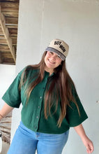 Load image into Gallery viewer, Dark Green Button Down Knit Top
