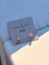 Load image into Gallery viewer, Hypoallergenic Flatback 18K GP Stud Earrings
