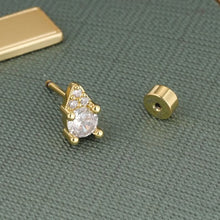 Load image into Gallery viewer, Hypoallergenic Flatback 18K GP Stud Earrings
