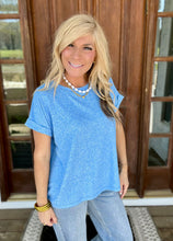 Load image into Gallery viewer, Brushed Melange Short Sleeve Top
