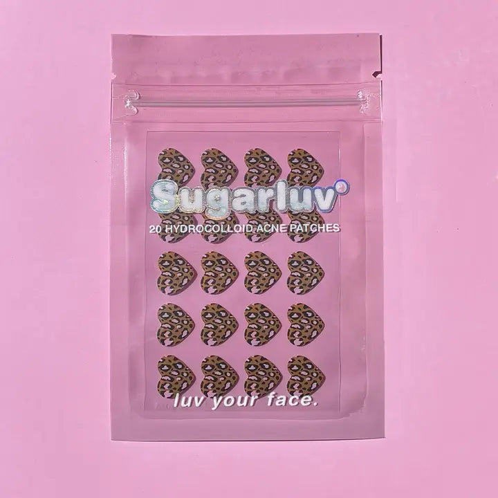 Hydrocolloid Acne Patches Leopard Hearts 20 Ct.