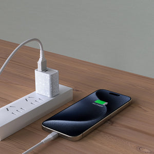 Silver Rhinestone Wall Charger with Ip/Android