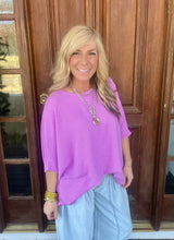 Load image into Gallery viewer, Raised Ribbed Dolman Oversized Top
