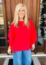 Load image into Gallery viewer, Cotton Oversized Exposed Seam Long Sleeve Top
