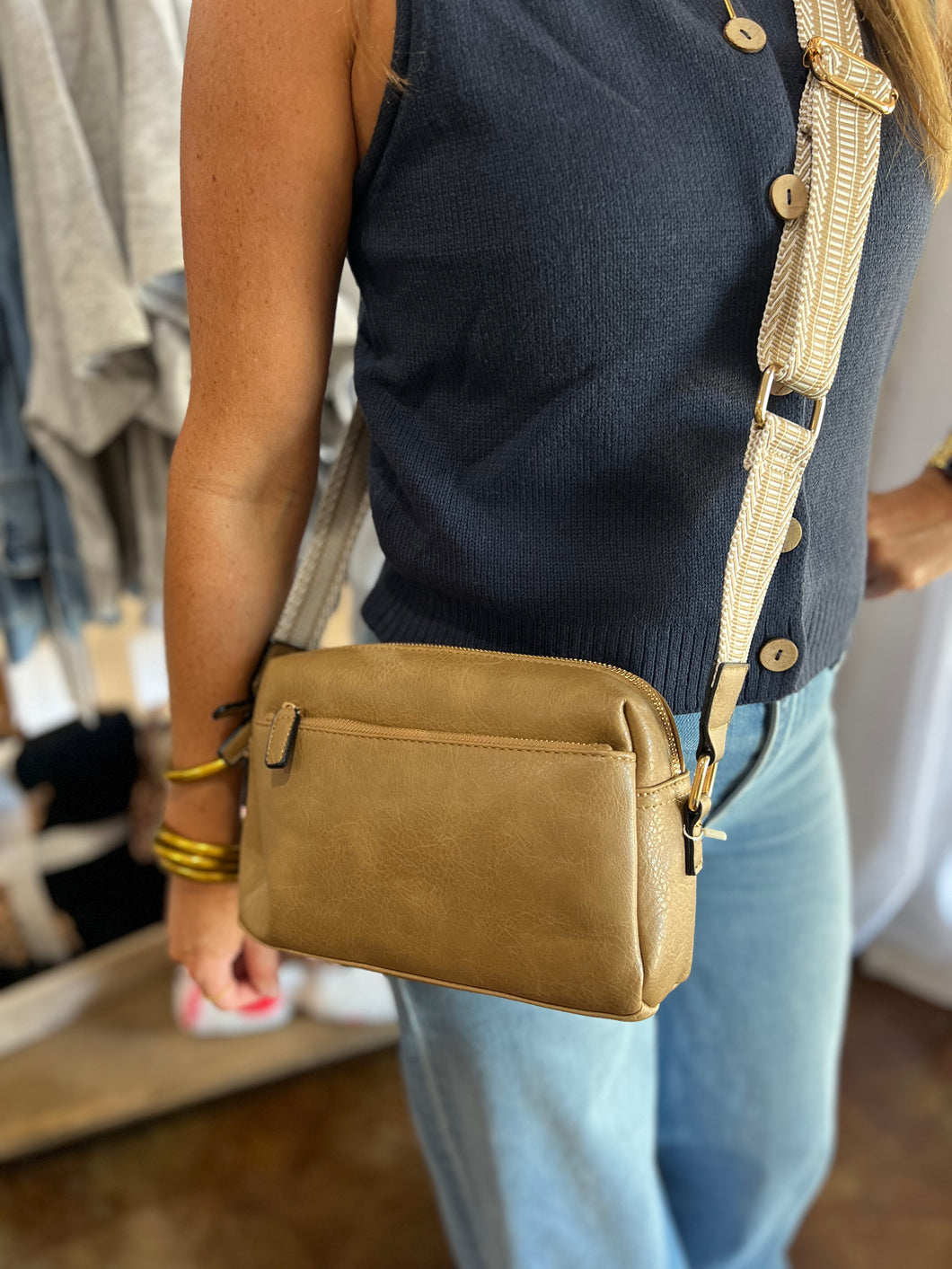 Mocha Guitar Strap Crossbody
