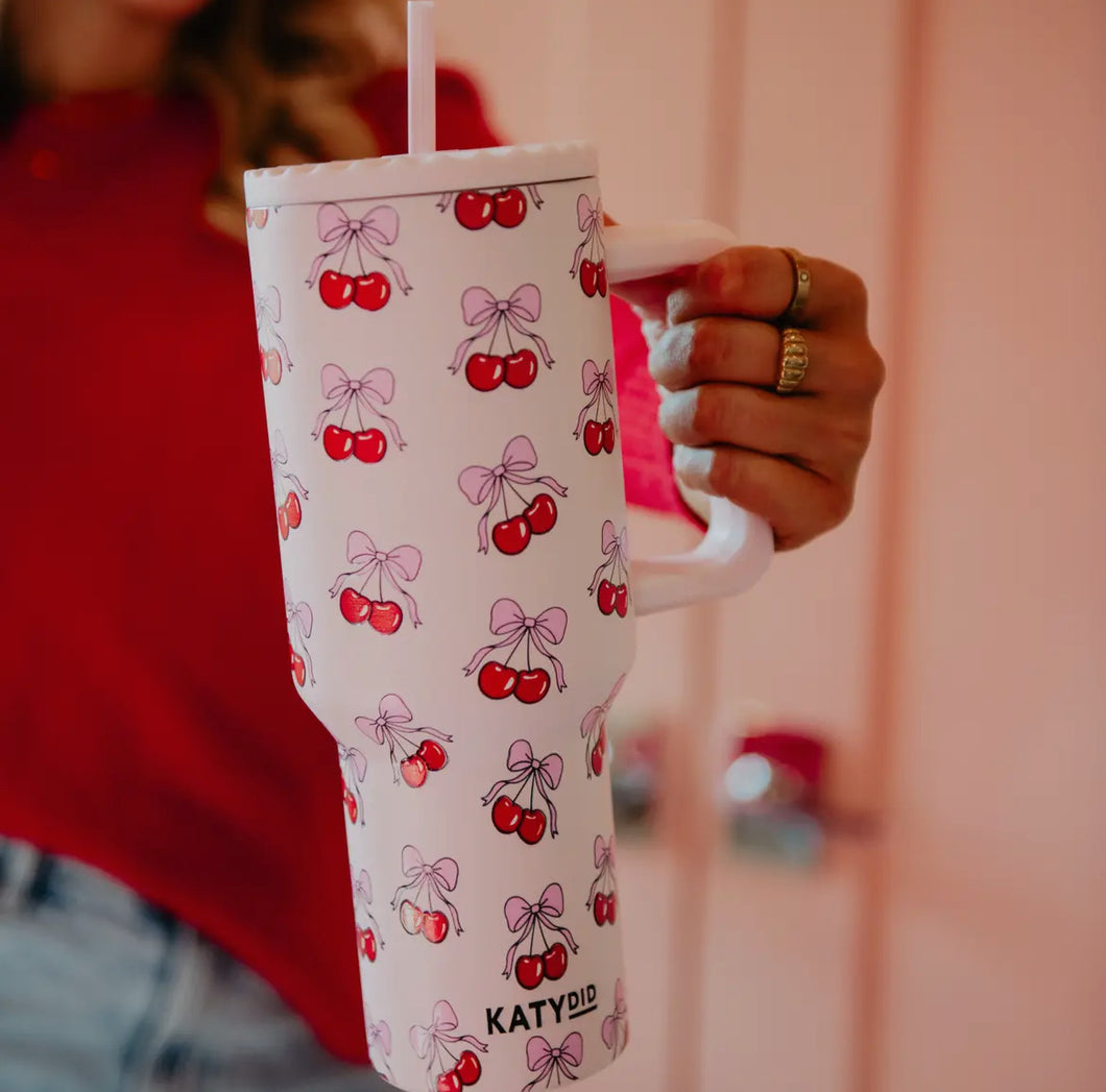 Cherry Bow 38oz Tumbler