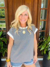 Load image into Gallery viewer, Striped Cap Sleeve Top
