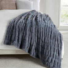 Load image into Gallery viewer, Luxury Heavyweight Ruched Throw Blankets 50" X 60"
