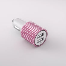 Load image into Gallery viewer, Bling Dual Usb Car Charger with Lightning Cable
