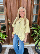 Load image into Gallery viewer, Easel Oversized Faux Pocket Tee
