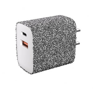 Glitter 2-Port Usb Wall Chargers For Android & Iphone