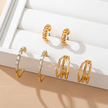 Load image into Gallery viewer, Gold Hoop Earring Sets - 9 Options
