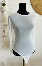 Load image into Gallery viewer, Ivory Mesh Long Sleeve Bodysuit
