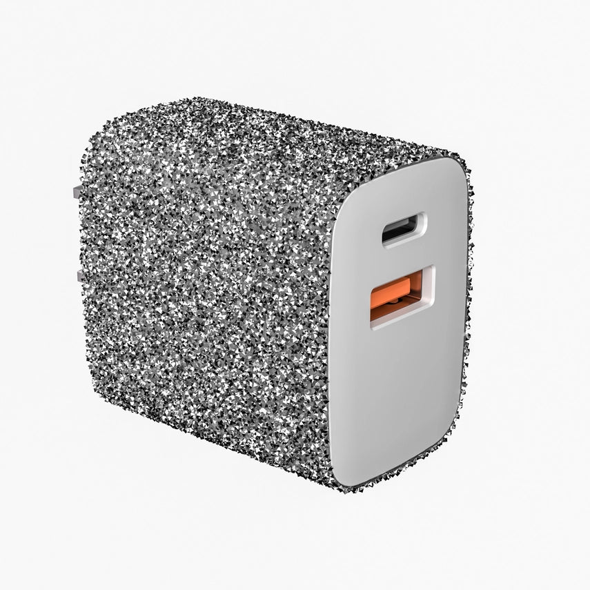 Glitter 2-Port Usb Wall Chargers For Android & Iphone