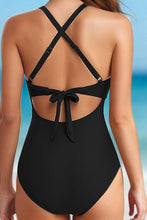 Load image into Gallery viewer, Black Cutout One Piece Swimsuit
