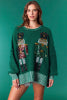 Hunter Green Nutcracker Oversized Sweater