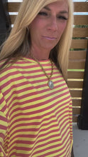Load and play video in Gallery viewer, Oversized Stripe Boyfriend Tee
