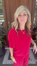 Load and play video in Gallery viewer, Red Coastal Wide Leg Set
