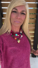 Load and play video in Gallery viewer, Raspberry Washed 3/4 Sleeve Boxy Sweater
